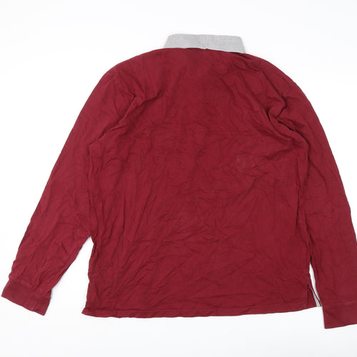 Atlas For Men Red Long Sleeve Polo XL - Embroidered Design