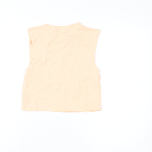 Zara Girls Beige Tank 13-14 Years Sleeveless Crew Neck