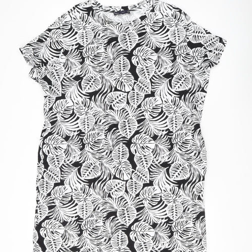 Marks and Spencer Women's Black Floral T-Shirt Dress