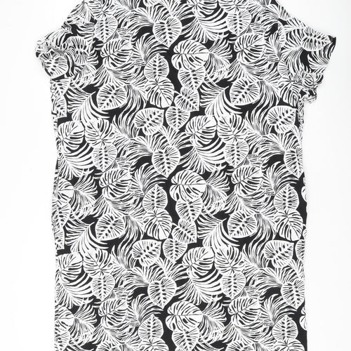 Marks and Spencer Women's Black Floral T-Shirt Dress