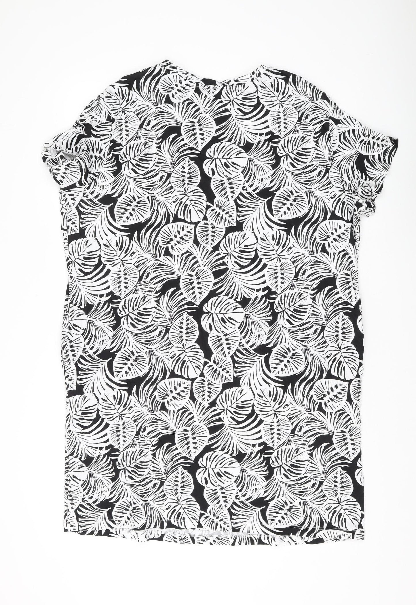 Marks and Spencer Women's Black Floral T-Shirt Dress
