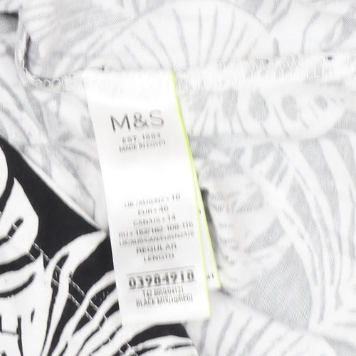 Marks and Spencer Women's Black Floral T-Shirt Dress