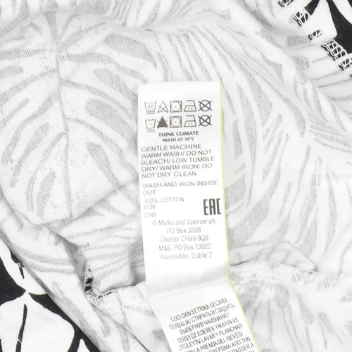 Marks and Spencer Women's Black Floral T-Shirt Dress