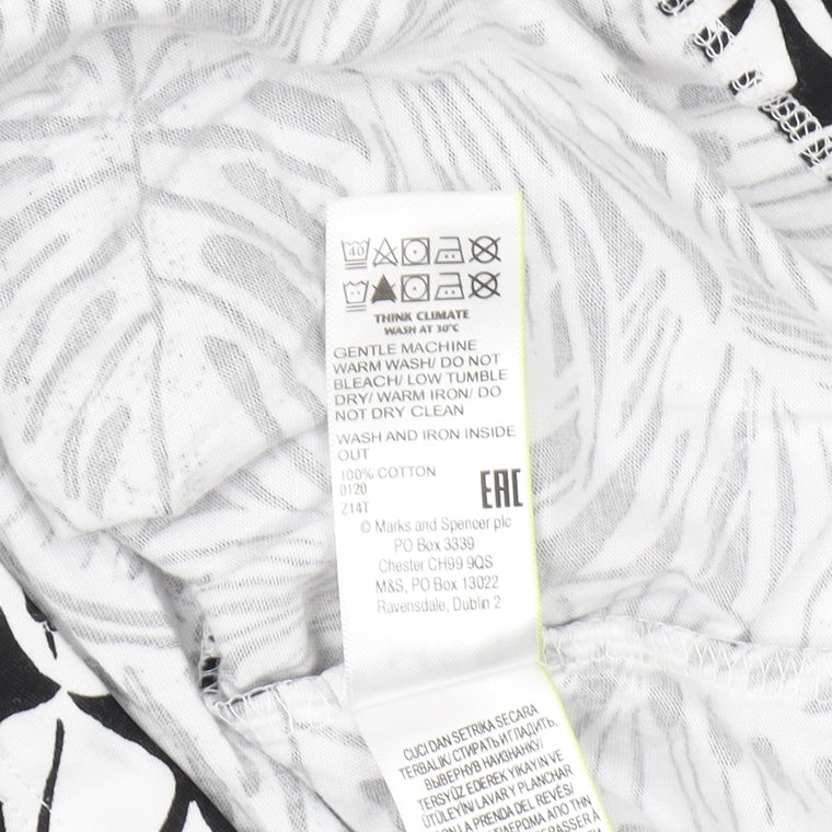 Marks and Spencer Women's Black Floral T-Shirt Dress