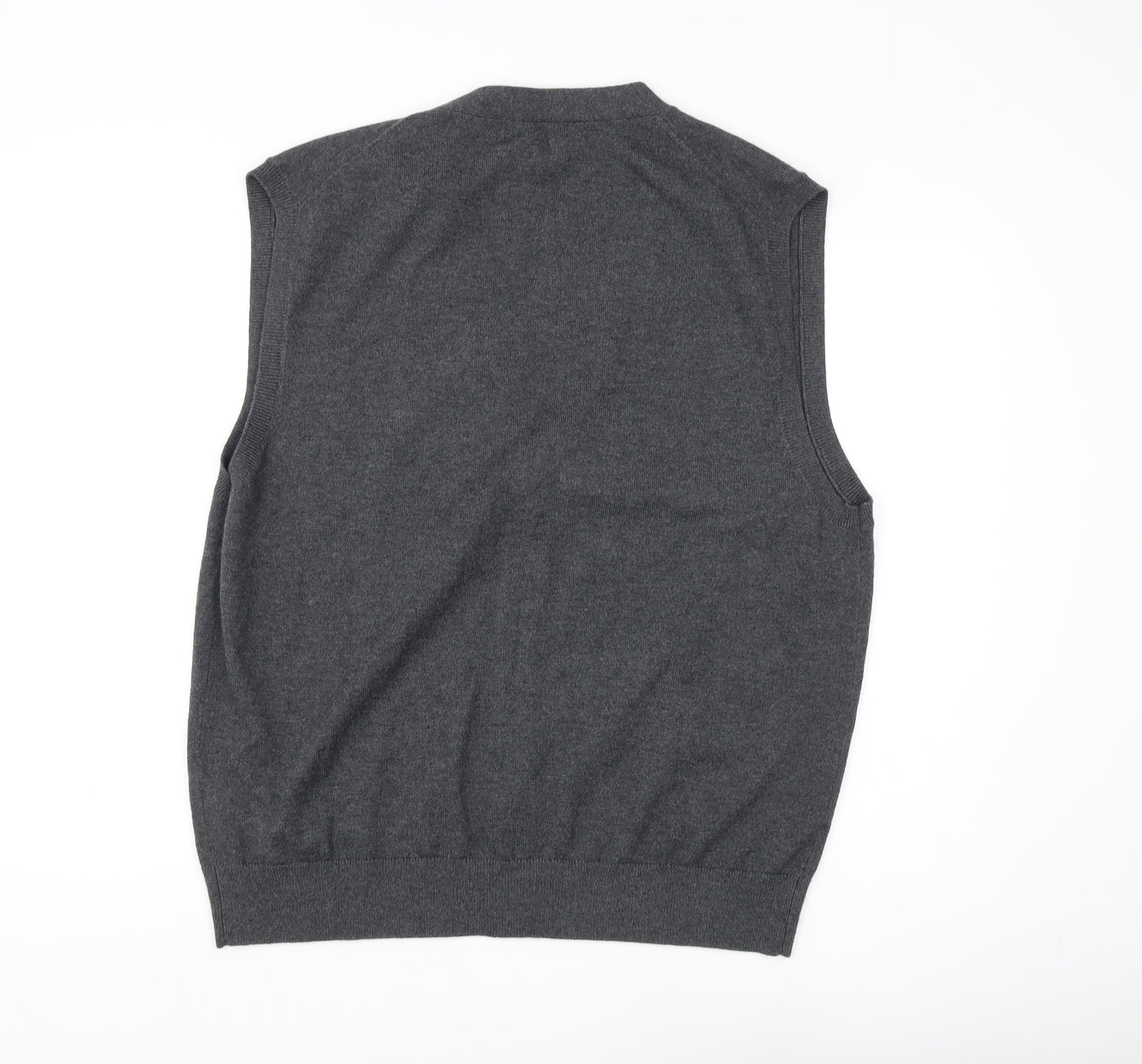 Kallspin Men's Grey XL Vest - Casual Knitwear Jumper