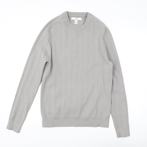 River Island Men’s Grey Pullover Jumper L