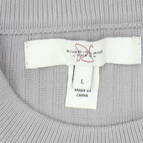 River Island Men’s Grey Pullover Jumper L