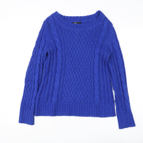 Mango Women's Blue Pullover Jumper Size 10