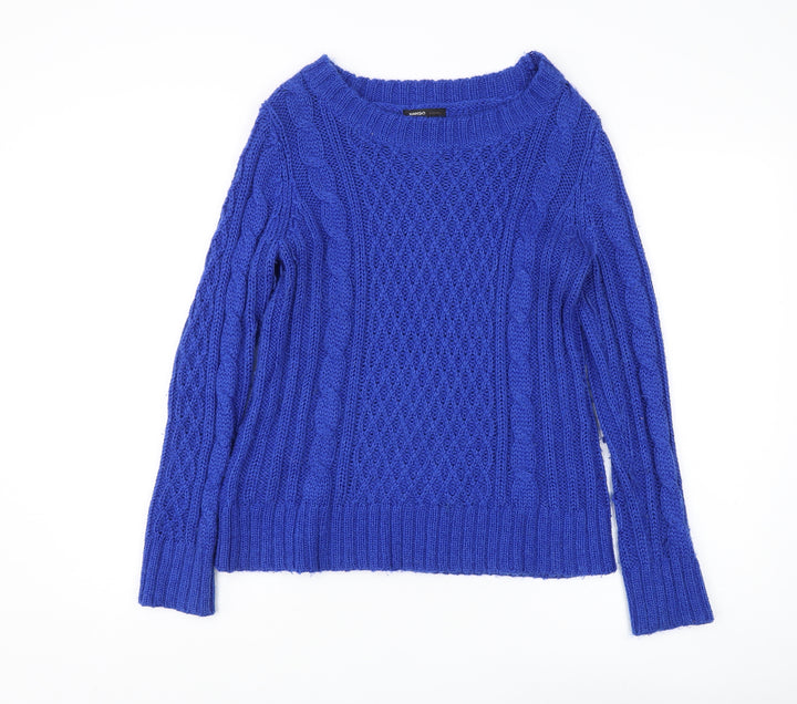 Mango Women's Blue Pullover Jumper Size 10
