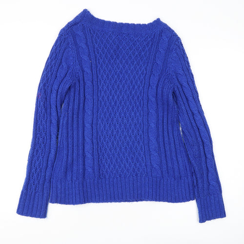 Mango Women's Blue Pullover Jumper Size 10