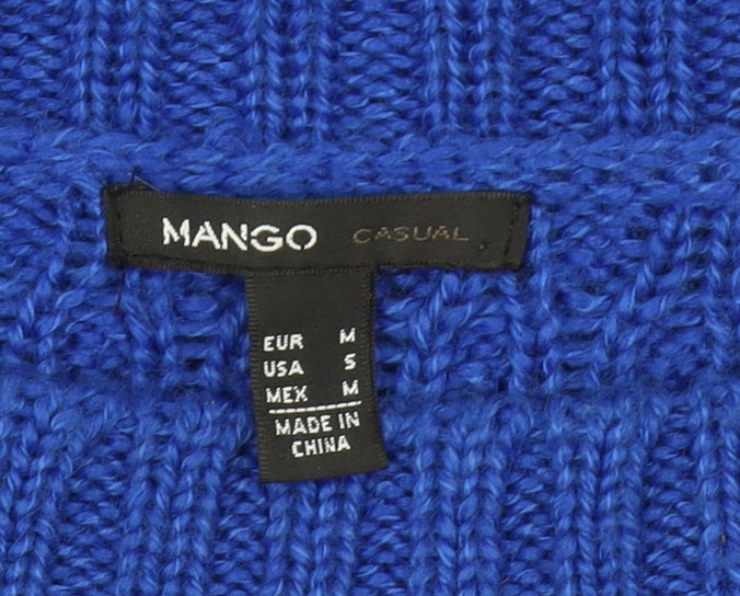 Mango Women's Blue Pullover Jumper Size 10