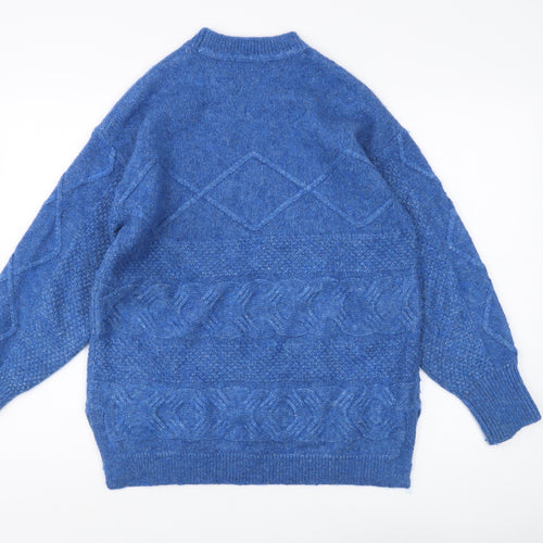 Marks and Spencer Women's Blue Medium Pullover Jumper