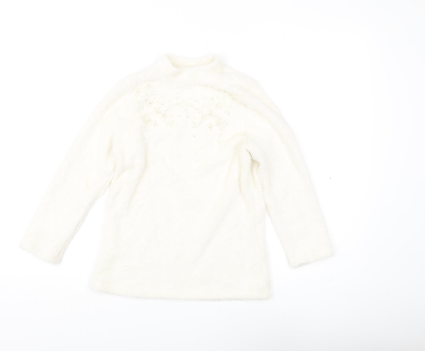 Savida Women's Ivory High Neck Jumper Size 10