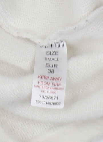 Savida Women's Ivory High Neck Jumper Size 10