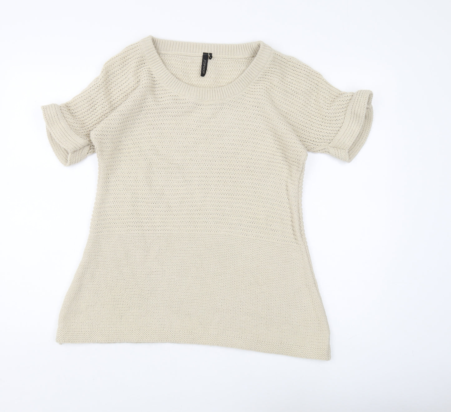 Topshop Women’s Beige Chunky Knit Pullover Jumper Size 8