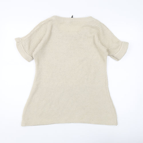 Topshop Women’s Beige Chunky Knit Pullover Jumper Size 8