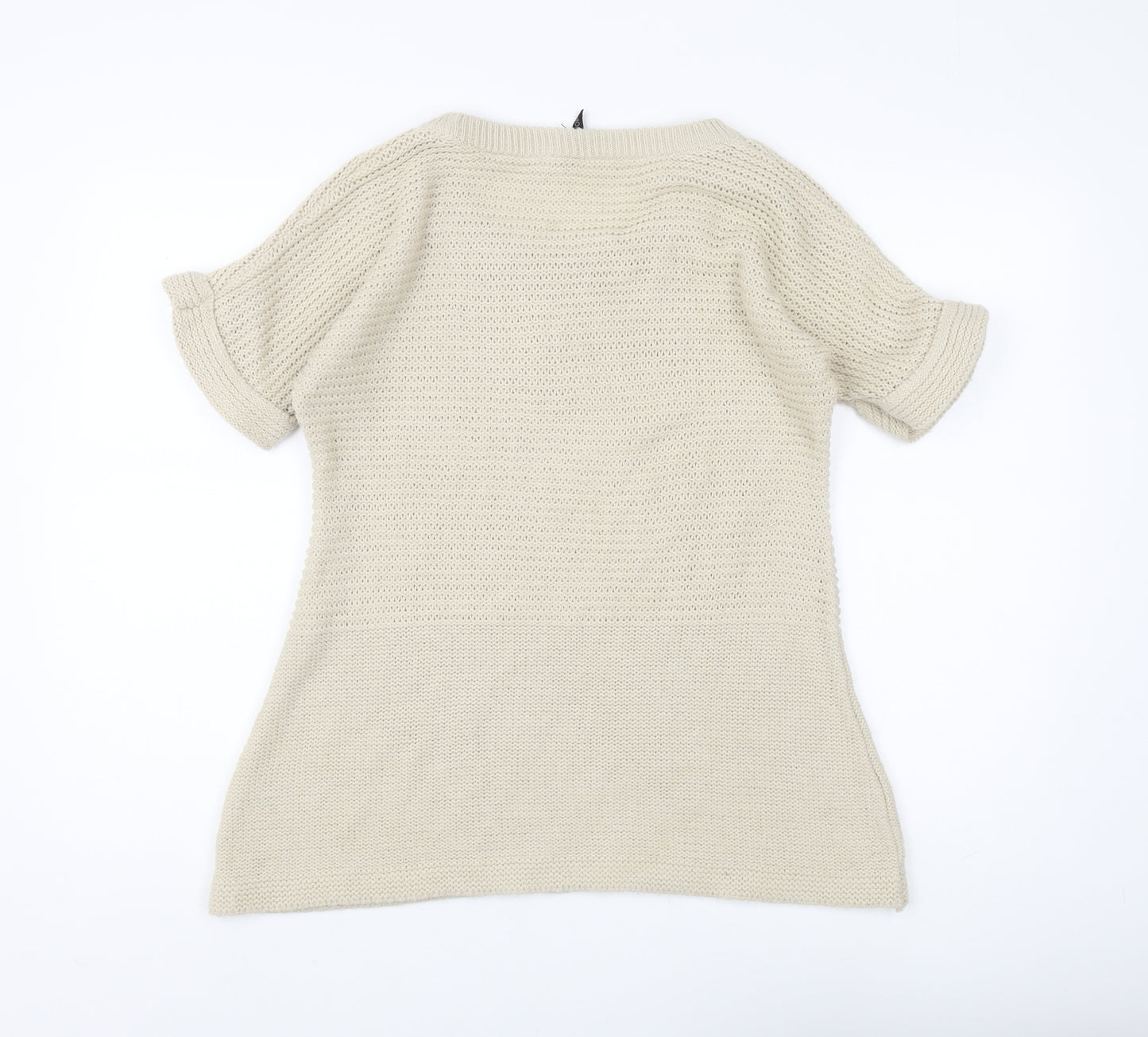 Topshop Women’s Beige Chunky Knit Pullover Jumper Size 8