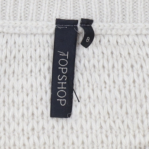 Topshop Women’s Beige Chunky Knit Pullover Jumper Size 8
