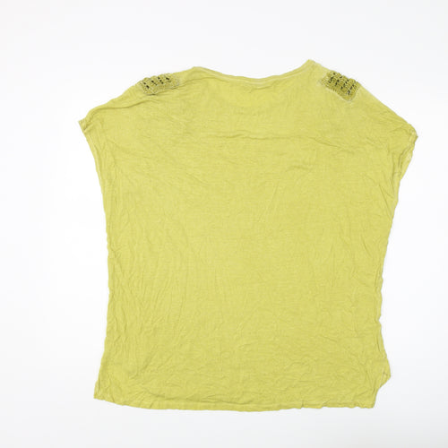 Cotton Brothers Women's Green XL Crochet Accent T-Shirt