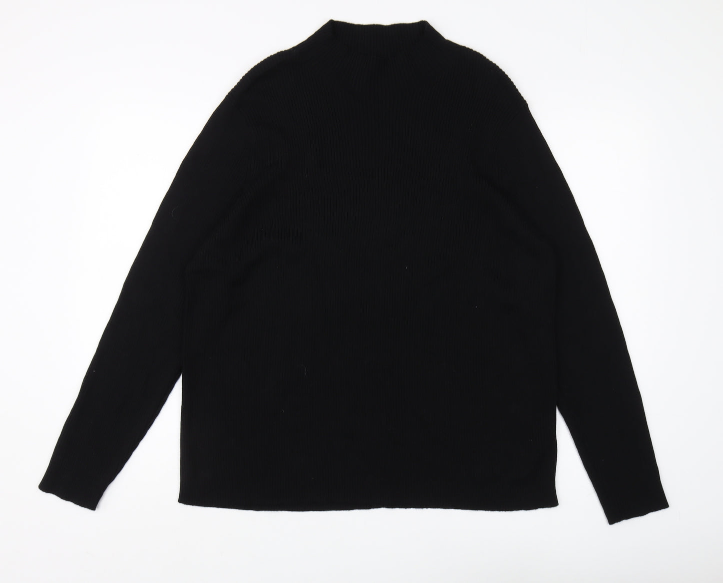 Marks and Spencer Women's Black Mock Neck Jumper Size 24