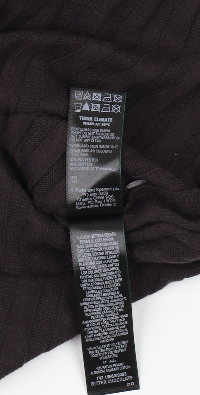 Marks and Spencer Women's Brown Pencil Skirt Size 16