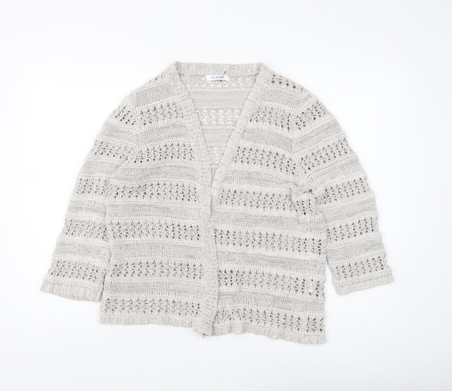 Marks and Spencer Women's Beige Open-Knit Cardigan