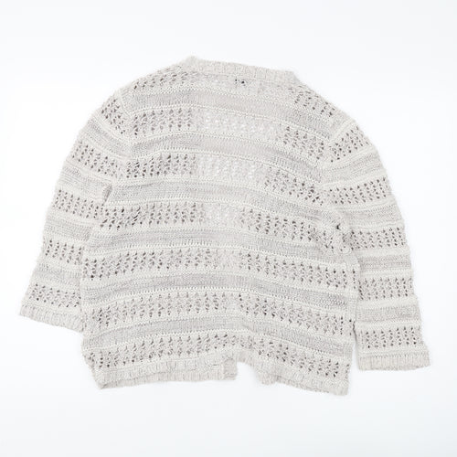 Marks and Spencer Women's Beige Open-Knit Cardigan