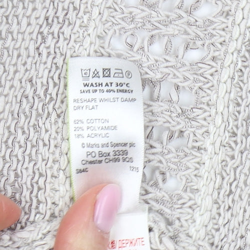 Marks and Spencer Women's Beige Open-Knit Cardigan