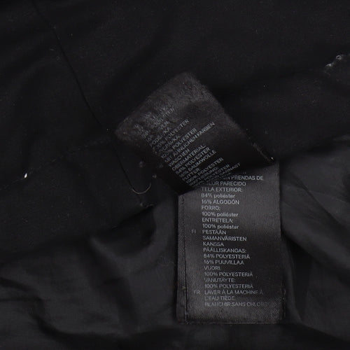 H&M Women's Black Parka with Fur Trim Size 12