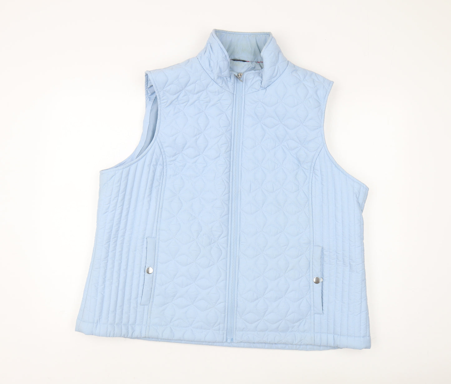 M&Co Blue Quilted Waistcoat for Women Size 20 Casual