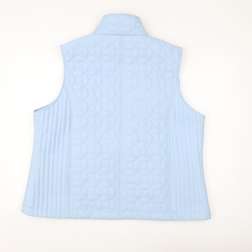 M&Co Blue Quilted Waistcoat for Women Size 20 Casual