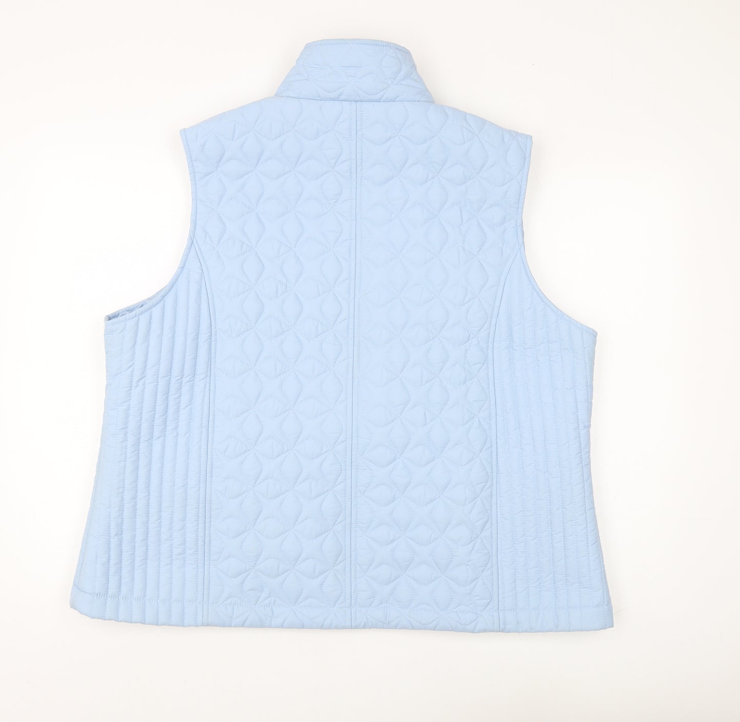 M&Co Blue Quilted Waistcoat for Women Size 20 Casual