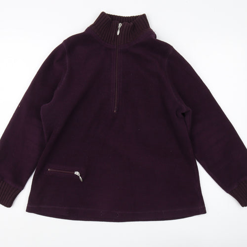 M&Co. Women's XL Purple Fleece Pullover Sweatshirt