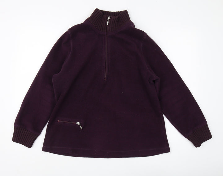 M&Co. Women's XL Purple Fleece Pullover Sweatshirt