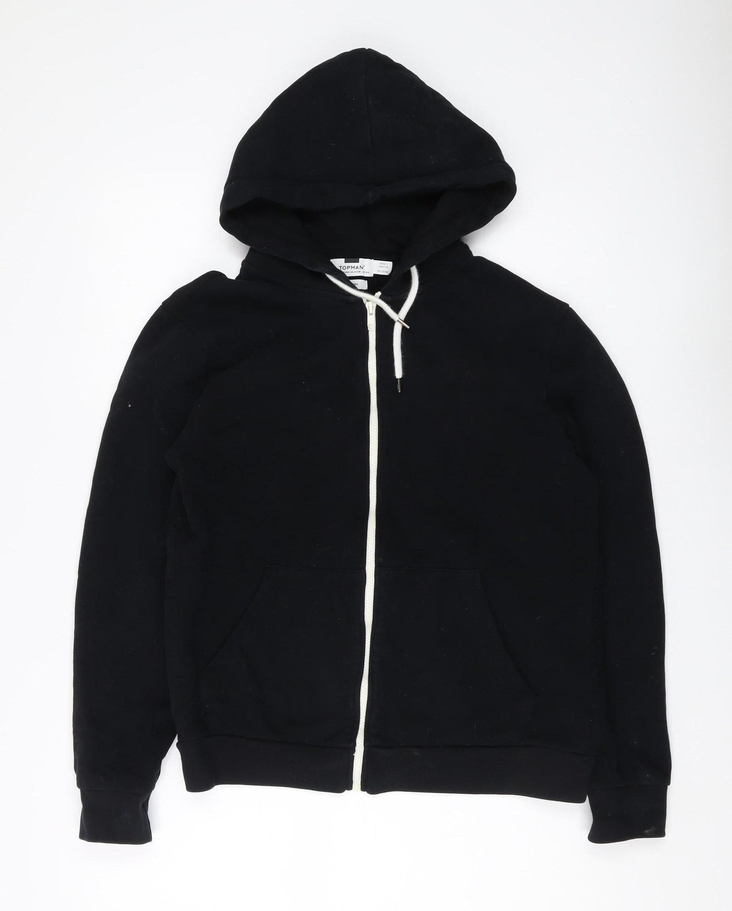 Topman Men's Black XS Full Zip Hoodie