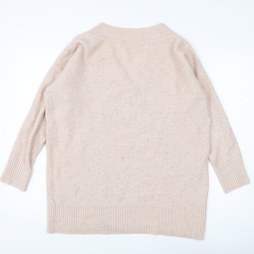 Wallis Women's Beige V-Neck Pullover Jumper - M