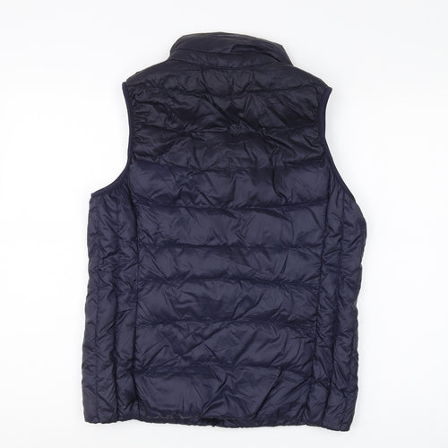 Uniqlo Blue Unisex Puffer Waistcoat, M, Casual Sleeveless