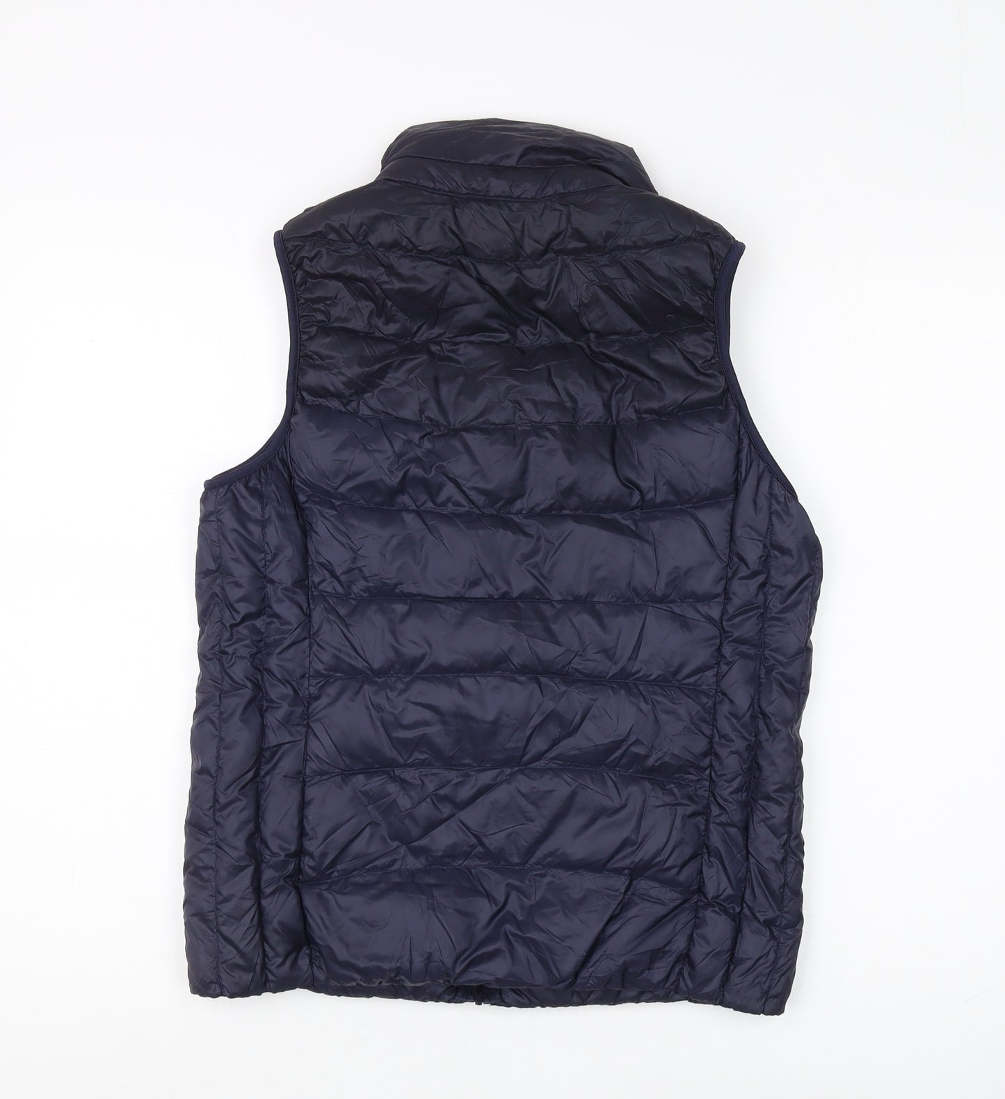 Uniqlo Blue Unisex Puffer Waistcoat, M, Casual Sleeveless