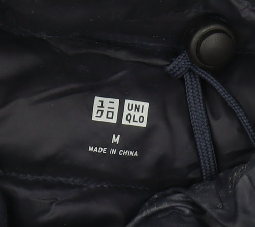 Uniqlo Blue Unisex Puffer Waistcoat, M, Casual Sleeveless