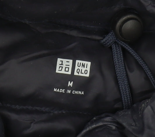 Uniqlo Blue Unisex Puffer Waistcoat, M, Casual Sleeveless