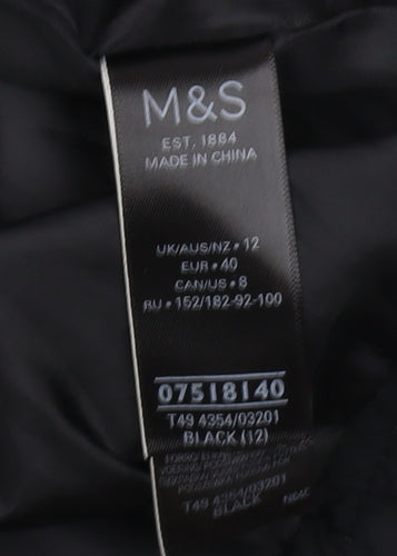 Marks and Spencer Women's Black Puffer Jacket Size 12