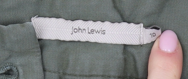 John Lewis Women's Green Chino Trousers Size 10