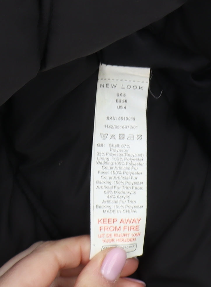 New Look Women's Black Puffer Jacket Size S