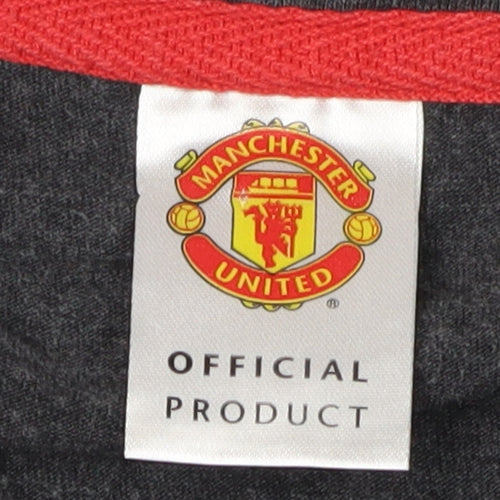 Manchester United Men’s Grey V-Neck T-Shirt Size S