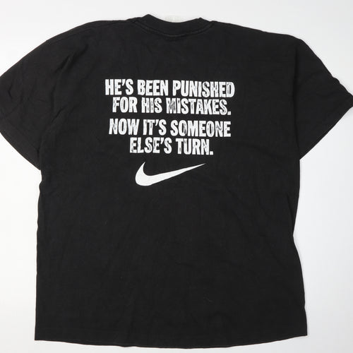 Nike Men's Black Graphic Print T-Shirt L