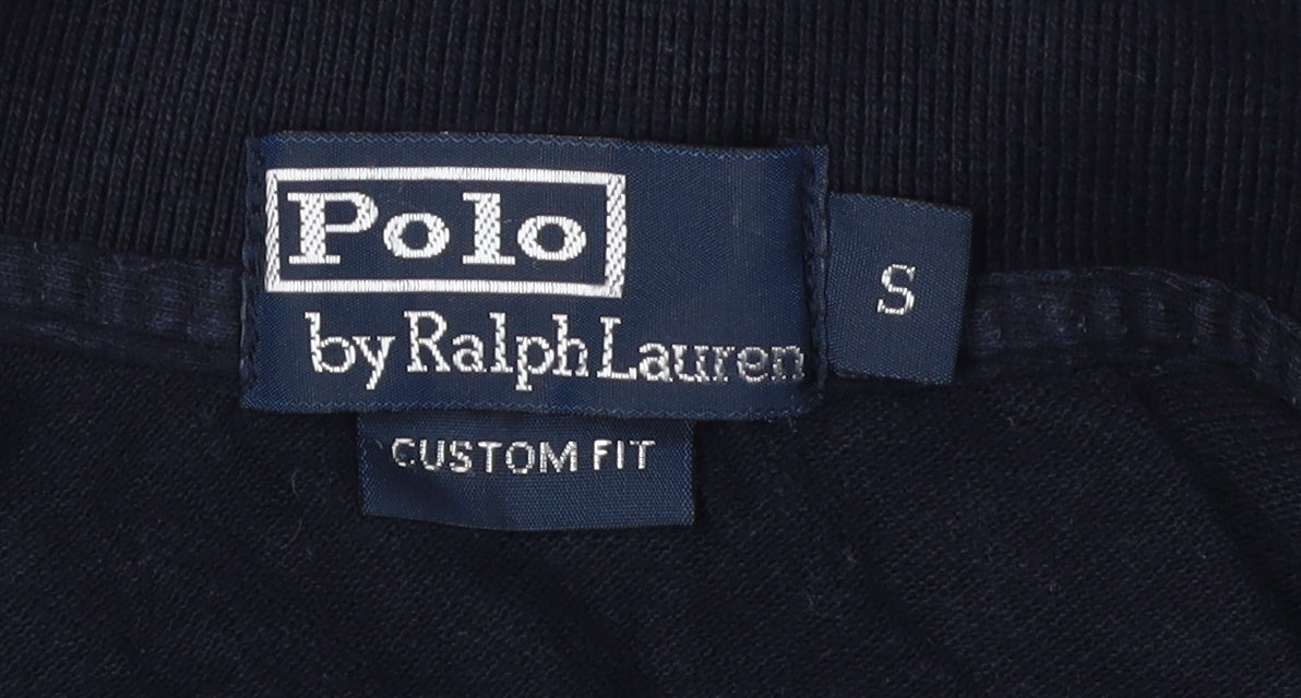 Ralph Lauren Men's Black Long Sleeve Polo - Size S