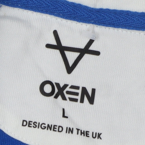 Oxen Unisex Blue Rugby Polo Shirt L