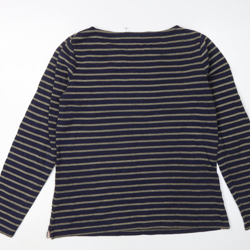 Boden Women's Blue Striped T-Shirt Size 12