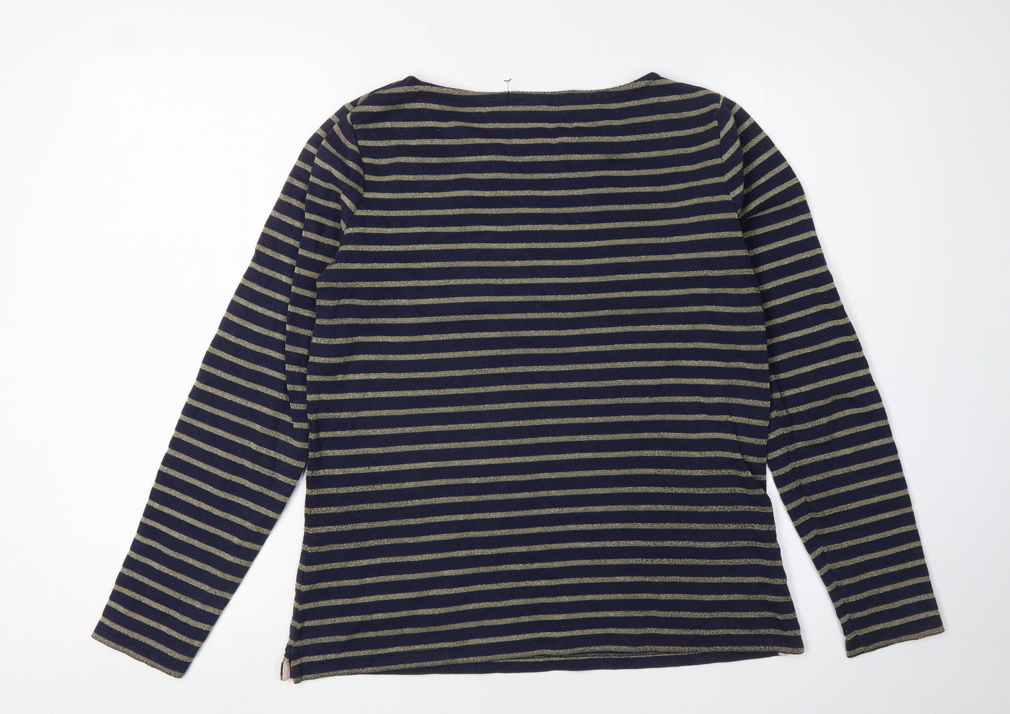 Boden Women's Blue Striped T-Shirt Size 12
