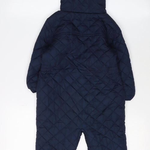 Next Unisex Blue Snowsuit 18-24 Months Hooded Quilt
